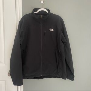 North Face Black Full Zip Soft Shell Jacket Coat